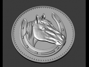 horse coin 3D Print Model
