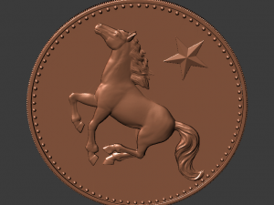 horse coin 3D Print Model