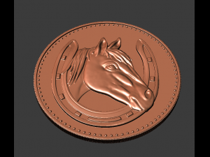 horse coin 3D Print Model