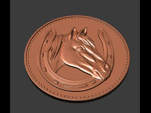 horse coin 3D Print Model