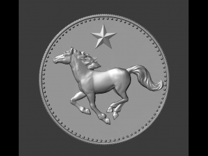 horse coin 3D Print Model