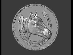 horse coin 3D Print Model