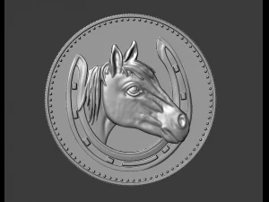 horse coin 3D Print Model