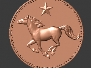 horse coin 3D Print Model