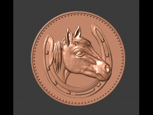 horse coin 3D Print Model