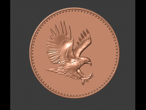 eagle with flag cion Modelo de impresión 3D