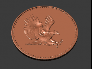 eagle with flag cion 3D-printmodel