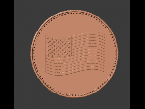 eagle with flag cion 3D-printmodel