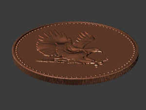 eagle with flag cion 3D Print Model