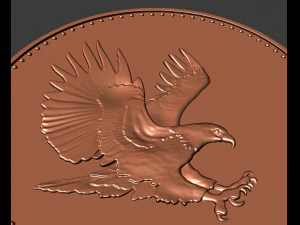 eagle with flag cion 3D Print Model