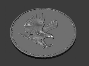 eagle with flag cion 3D Print Model