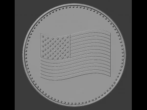 eagle with flag cion 3D Print Model