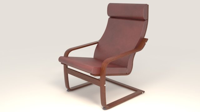 poang ikea chair model 3D 模型 .c4d .max .obj .3ds .fbx .stl .blend 