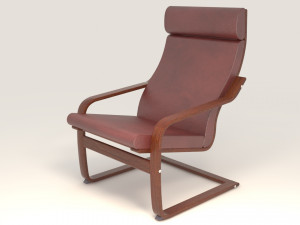 poang ikea chair model 3D Model