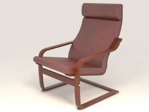 poang ikea sandalye modeli 3D Model