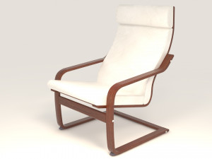 poang ikea chair model 3D 模型