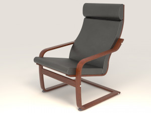 poang ikea chair model 3D 模型