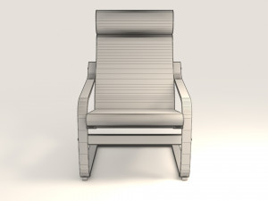 poang ikea chair model 3D 模型
