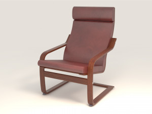 poang ikea chair model 3D 模型