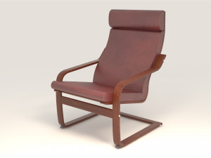 poang ikea chair model 3D 模型