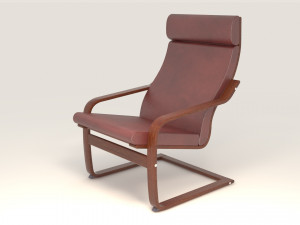 poang ikea chair model 3D 模型