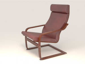 poang ikea chair model 3D 模型