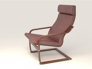 poang ikea chair model 3D 模型