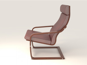 poang ikea chair model 3D 模型