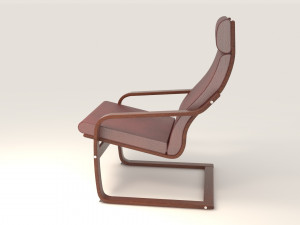 poang ikea chair model 3D 模型