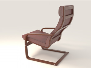 poang ikea chair model 3D 模型