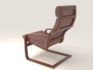 poang ikea chair model 3D 模型