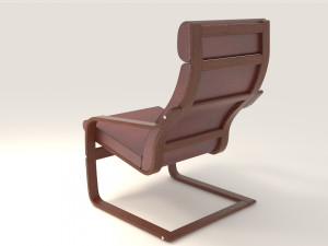 poang ikea chair model 3D 模型