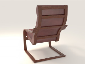 poang ikea chair model 3D 模型