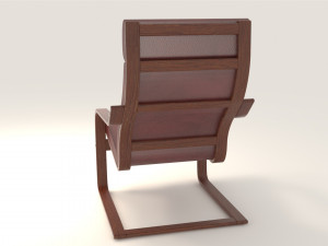 poang ikea chair model 3D 模型