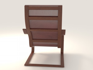 poang ikea chair model 3D 模型
