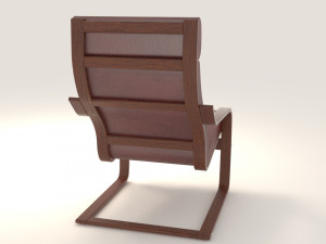 poang ikea chair model 3D 模型