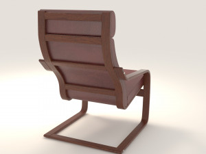 poang ikea chair model 3D 模型
