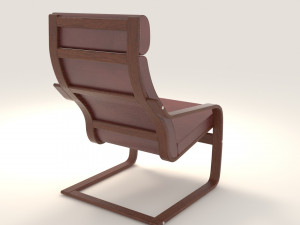 poang ikea chair model 3D 模型