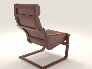 poang ikea chair model 3D 模型