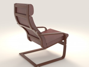 poang ikea chair model 3D 模型
