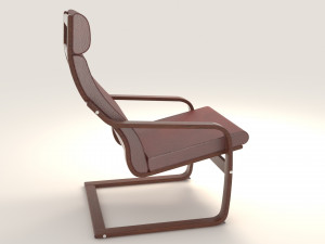 poang ikea chair model 3D 模型