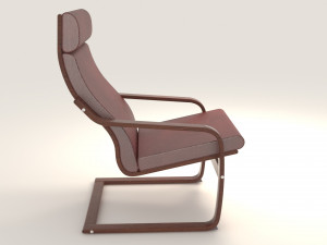 poang ikea chair model 3D 模型