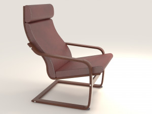 poang ikea chair model 3D 模型
