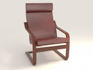 poang ikea chair model 3D 模型