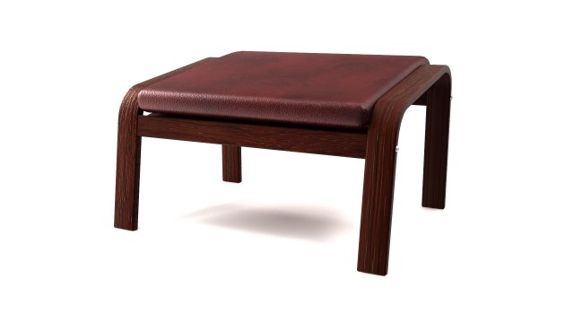 poang footstool ikea model 3D Модель .c4d .max .obj .3ds .fbx .stl .blend 