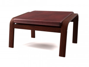 poang footstool ikea model 3D 模型