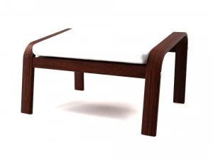 poang footstool ikea model 3D Model
