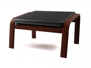 poang footstool ikea model 3D Model