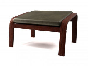 poang footstool ikea model 3D Модель