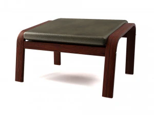 poang footstool ikea model 3D Model